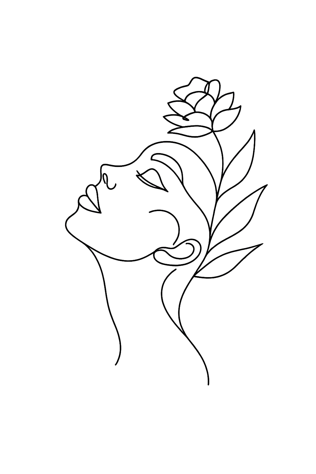 Leonie Line Art Illustration