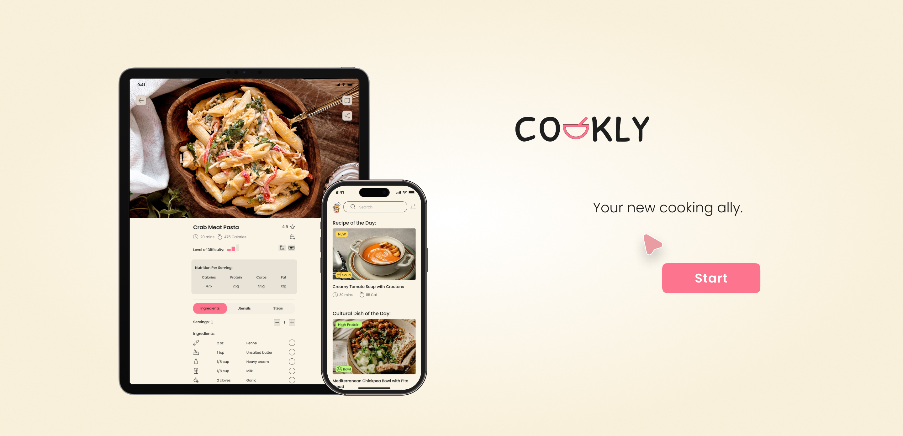 Cookly: Designing a Recipe App by Leonie Almeida