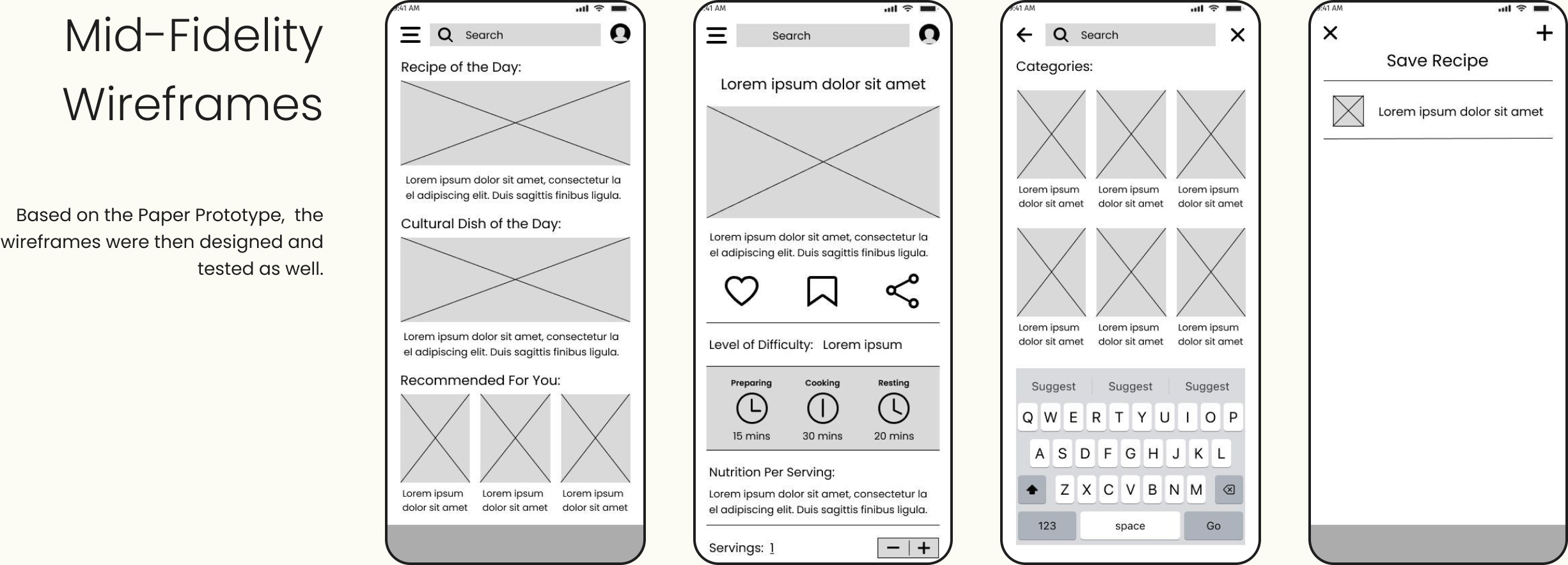 Seedly: Mid-Fidelity Wireframes (Android)